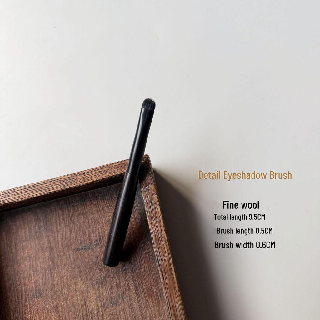 Мини Портативный Набор Кистей для Макияжа из Черного Дерева: Кисти для пудры из шерсти, контурные, для стипплинга и теней для век