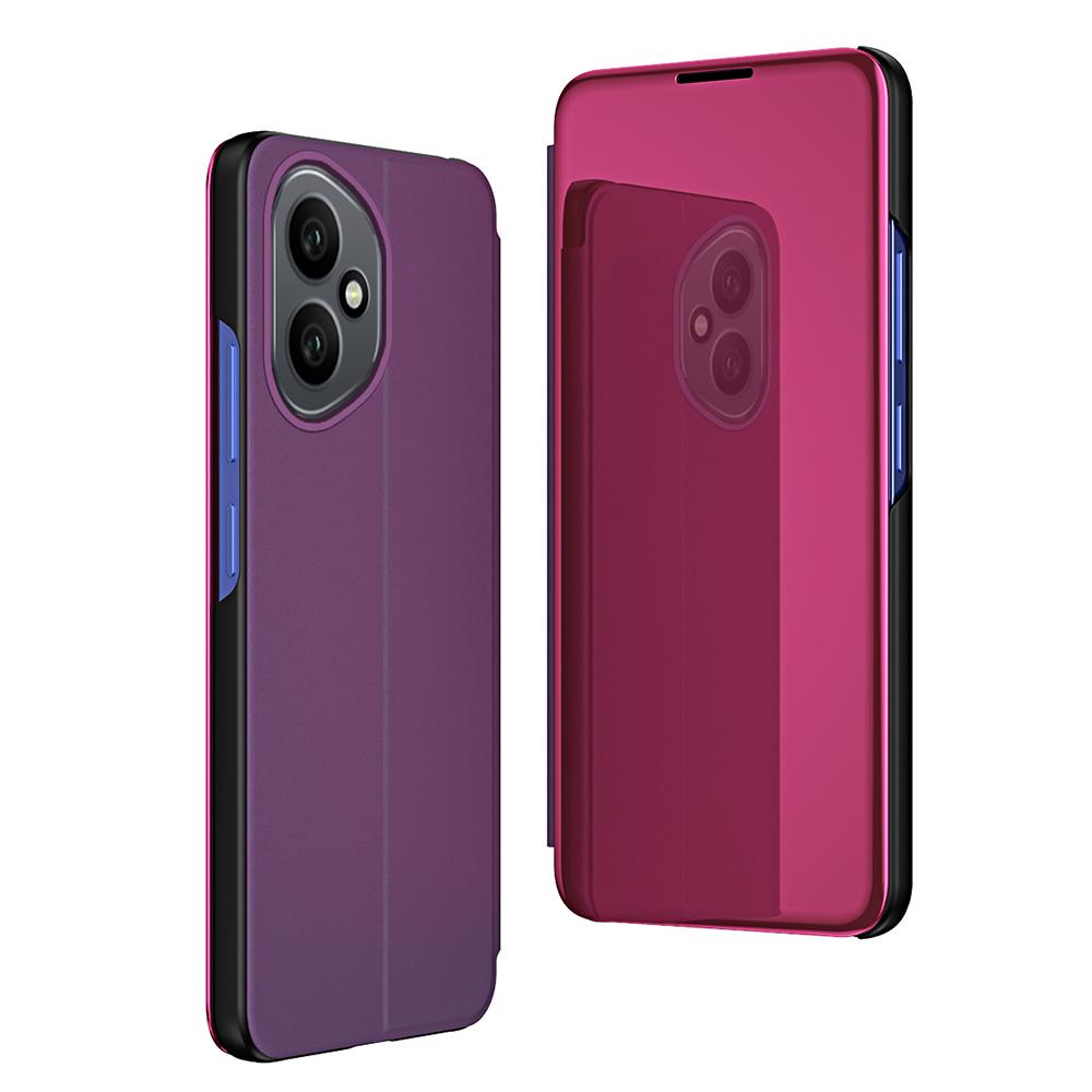 Для Honor 400 5G (Глобальный) Чехол-книжка из кожи с окошком для просмотра и подставкой