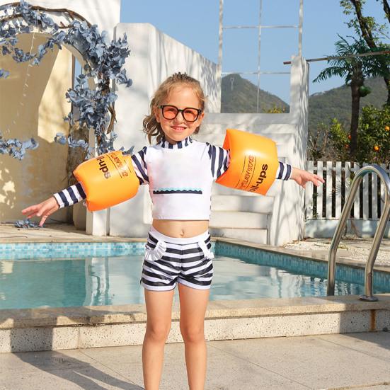 1 пара нарукавников для плавания Водонепроницаемые Надувные Сильная плавучесть Противоскользящие Водные развлечения ПВХ Для детей