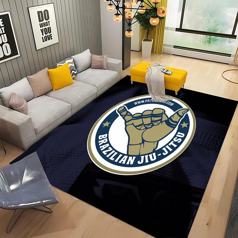 J1u-J1tsu Воин Японский B-Bjj Mma Ковер, Ковер для Гостиной Спальни Дивана Придверный коврик Декор, Детский Нескользящий Напольный Коврик Альфомбра