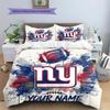 Custom Name New York Giants2 Pattern Bedding Quilt Set  Home Decoration  Gift (1 * duvet cover + 2 * pillowcase  without core)