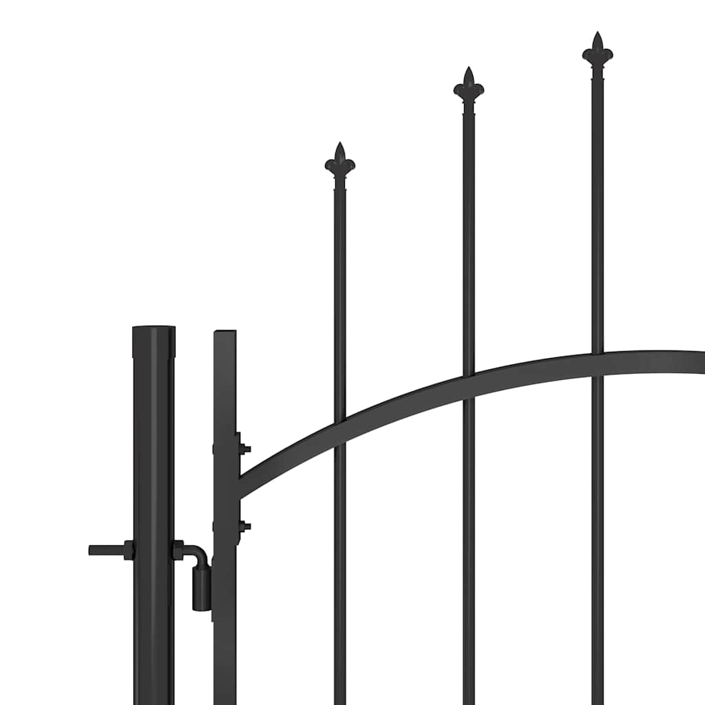 Woerden Garden Gate with Spear Tip 5 x 1.25 m Black