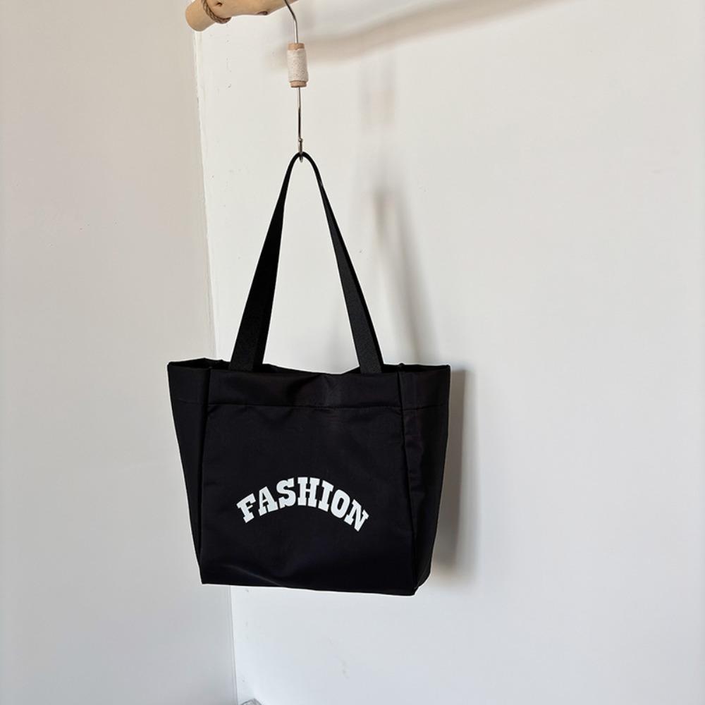 Nylon Canvas Tote Bag Printed Letter Shoulder Bag Fashion Simple Handbag  Streetwear