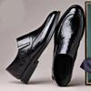 Men's Leather Shoes Men's Autumn and Winter Business Dress Soft Leather Soft Sole Pointed Wedding Groom One Foot Suit Shoes