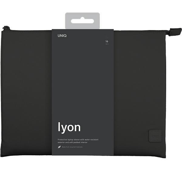 UNIQ case Lyon laptop Sleeve 16"black/midnight black Waterproof RPET