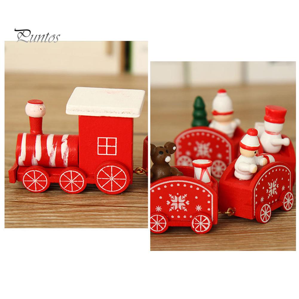 Puntos Christmas Smowman Bear Train Model Desktop Decoration Детская игрушка Рождественский праздничный подарок