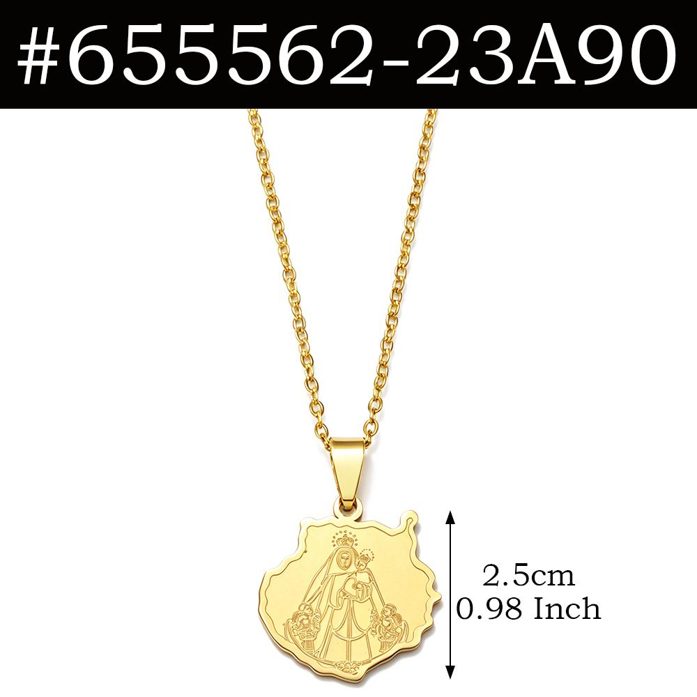 Pintadera Canaria Spain Traditional Ethnic Symbols Pendant Necklaces For Woman Jewelry #612062