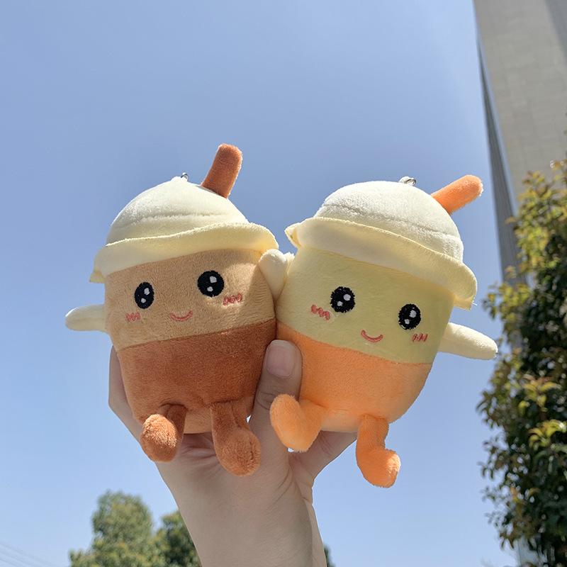 Креативный брелок-кукла в виде чашки молочного чая - Милый плюшевый аксессуар для рюкзаков