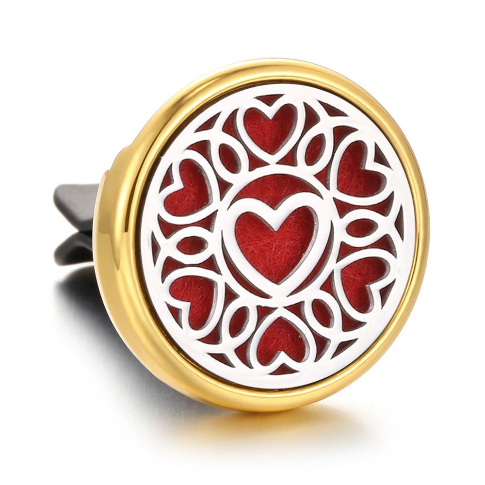 Stainless Steel Hollow Car Bracket Car Aromatherapy Trend Clip Life Tree Car Aromatherapy Clip Perfume Dispenser