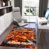 1PC Custom Name Fire Truck Inferno Theme Floor Mat Ideal for Living Room, Game Rooms, Office, Bedroom, Office Floor Mat , Floor Mats for Home