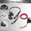 12V Waterproof Motorcycle SAE To USB Phone GPS MP4 Charger Cable Adapter Inline Fuse Power Supply
