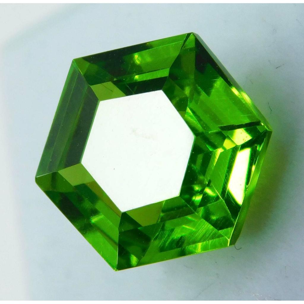 8.10 Ct NATURAL A+ Quality Green PERIDOT Fancy Cut Faceted Gemstone