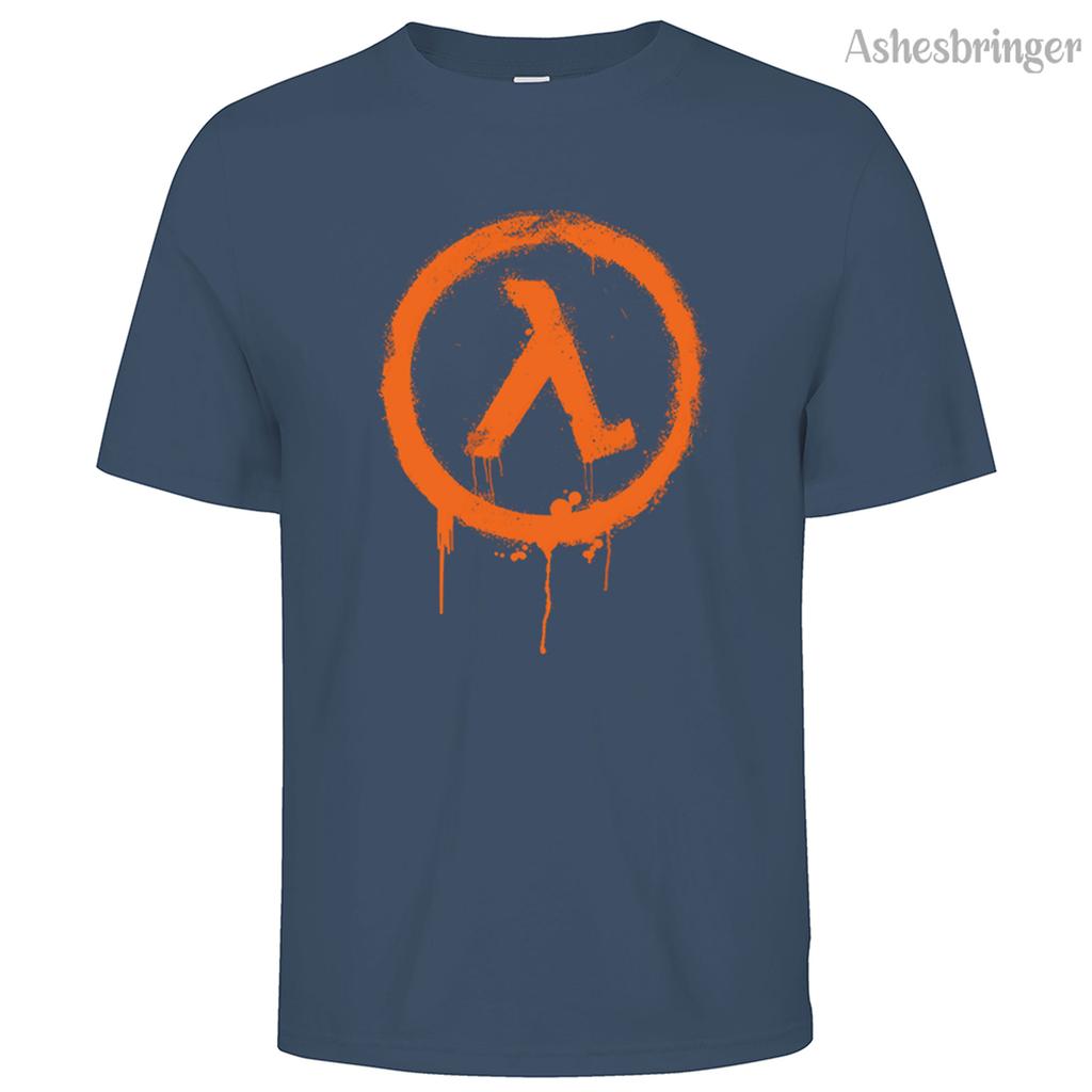 Мужская хлопковая футболка с круглым вырезом и графическим принтом Half Life, уличный повседневный стиль, топы для мужчин и женщин