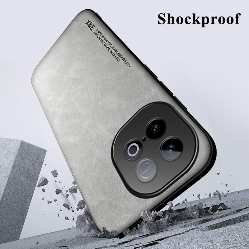 KEYSION Роскошный ретро-чехол для IQOO Z10 Turbo 5G, мягкий силикон + ПК, искусственная кожа, противоударный чехол для телефона IQOO Z10 Turbo Pro