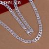 Fine 925 Sterling Silver Necklace Exquisite Noble Luxury Gorgeous Charm Fashion 6MM Men Solid Wedding Chain Women Jewelry