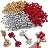 100Pcs Christmas Decoration Gold Red Berry Xmas Tree Ornaments For Home Decor Navidad New Year Gifts Garland DIY Accessories
