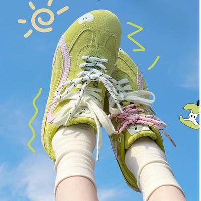 [Дядя Обувь] Повседневные красные немецкие тренировочные кроссовки 2025 новые яблочные туфли спортивная обувь легкие осенние туфли Форреста Гампа женские