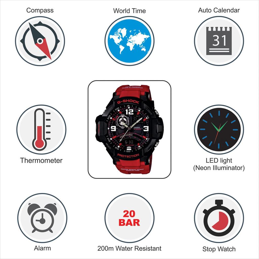 Casio Наручные часы GA-1000-4BDR [Повторно импортированный продукт]