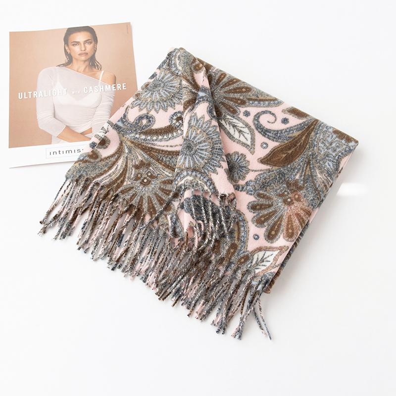 Women Winter Scarf Paisley Print Cashmere Pashmina Shawls Wraps Hijab Shawls and Wraps Female Echarpe Scarves Luxury Brand