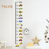 Детская настенная линейка, съемный датчик, без отметок слева, милая фреска, детская настенная диаграмма роста, домашние вещи