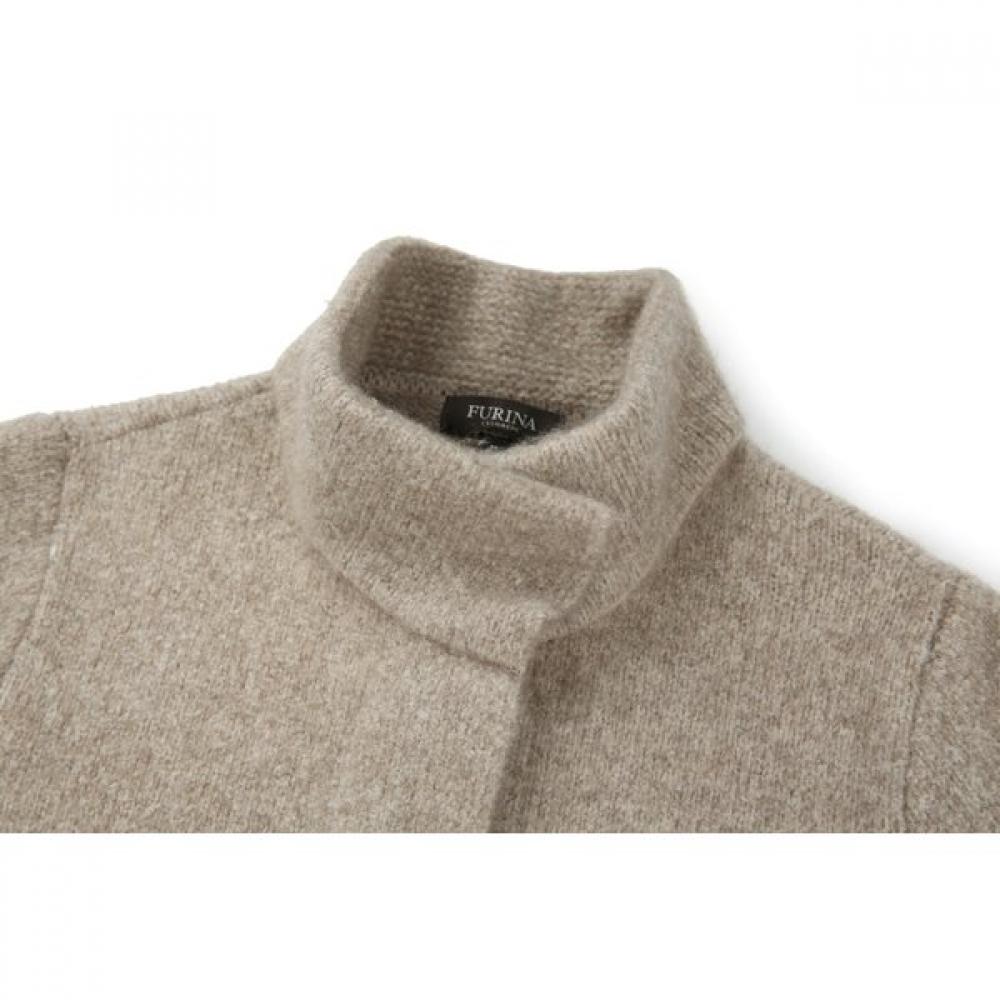 Furina Cashmere Yak Fluffy Knit Long Coat