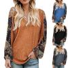 Women's Casual Boho Blouse Loose Bohemian Shirt Sleeve V-Neck Top