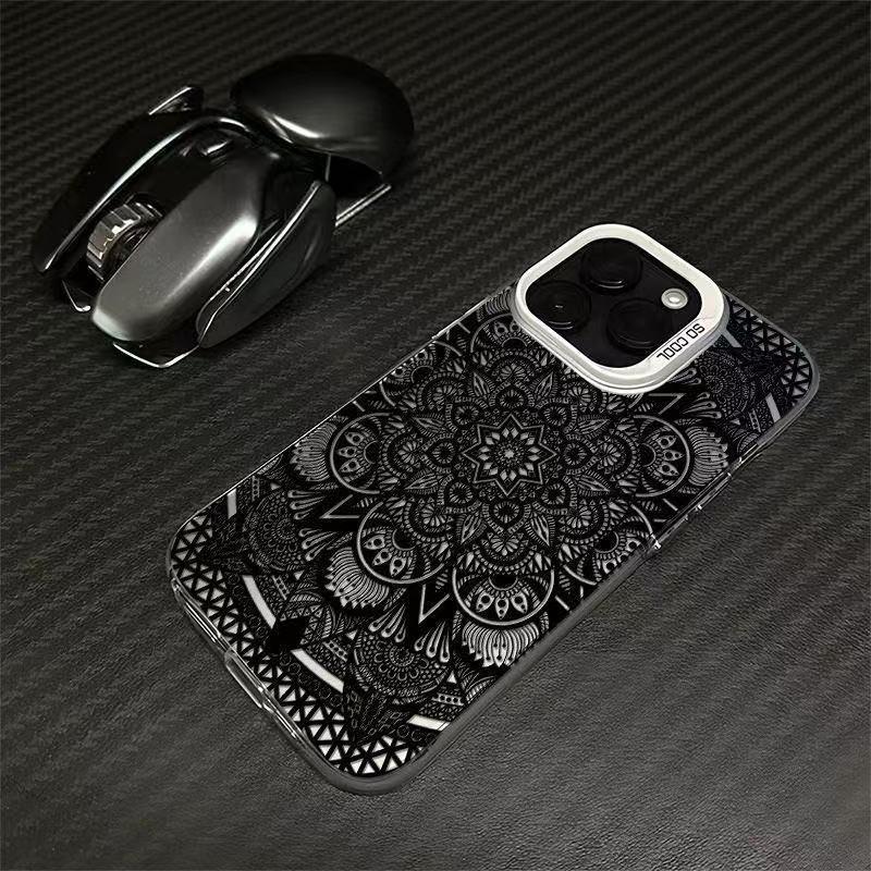 Flower bed compatible iPhone 17 Pro Max phone case, iPhone 16/15/14 Pro 13, and 12 silver color case.