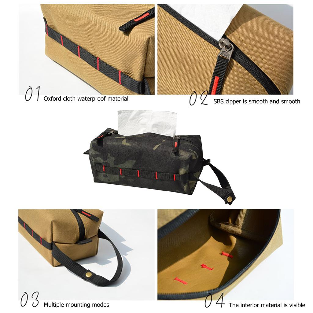 Чехол для салфеток из водонепроницаемой ткани Оксфорд, бумажный чехол для салфеток, диспенсер для салфеток для лица, держатель, сумка для хранения для кемпинга на открытом воздухе, походов