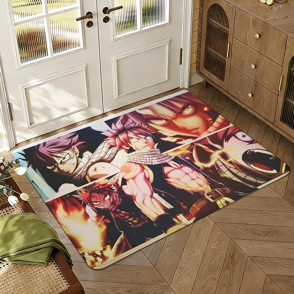 Fairy Tail Floor Mat Soft Thickened Absorbent Non-Slip Bedroom Living Room Door Mat Home Decor Flannel Rugs