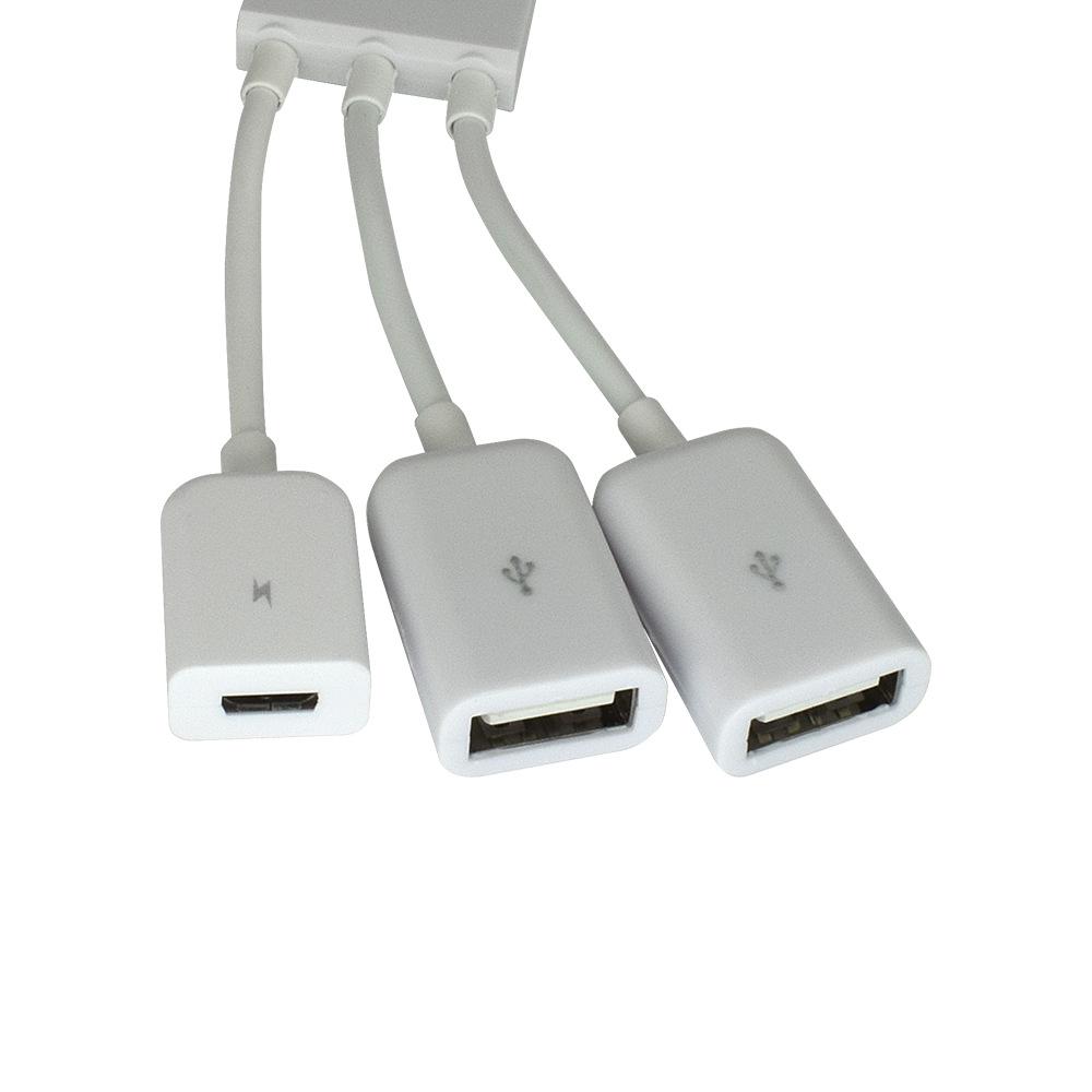 3-портовый USB-хаб V8 OTG для мобильных устройств - Подключает U-диск, клавиатуру и мышь