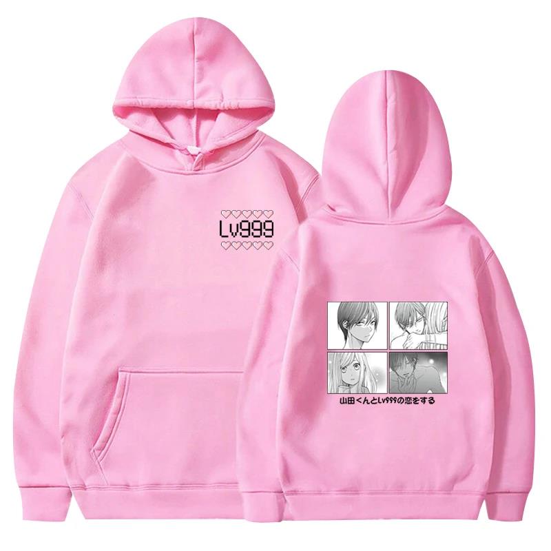 Осень Новая Моя История Любви с Ямадой-Куном на Уровне 999 Япония Осень Флис Аниме Худи С Графикой Харадзюку Унисекс Толстовки Повседневные