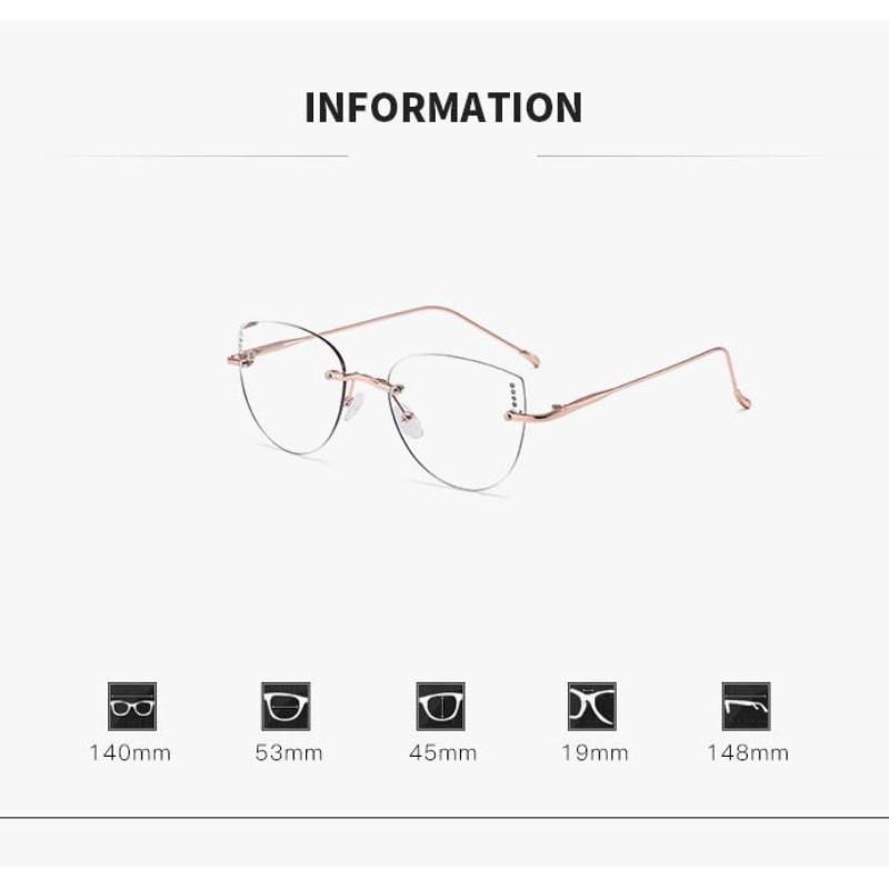 Высококачественные без оправы фотохромные очки для близорукости Цельнотитановые Сверхлегкие Очки «кошачий глаз» с защитой от синего света Диоптрии до -4.0