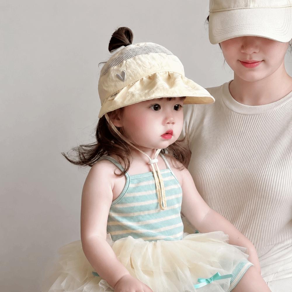 Lightweight Kids Cap Breathable Mesh Sunshade Hat Cute Large Brim Hat  Summer