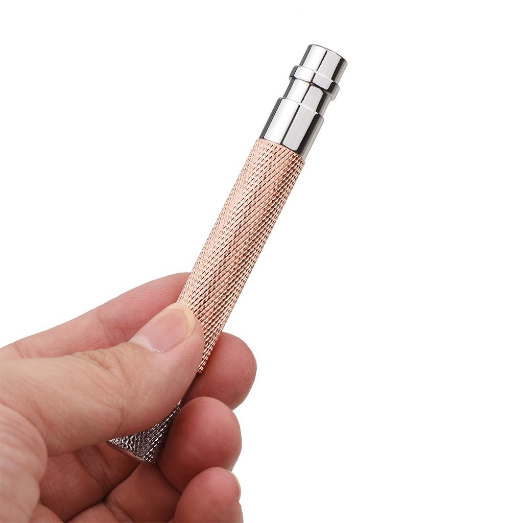 Ручка для бритья для бритвы с двойным лезвием, безопасная бритва для бороды из нержавеющей стали, сменная бритва