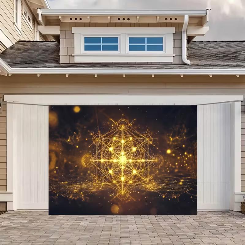 2D Metatron's Cube Sacred Geometry Backdrop Spiritual Photo Booth Banner