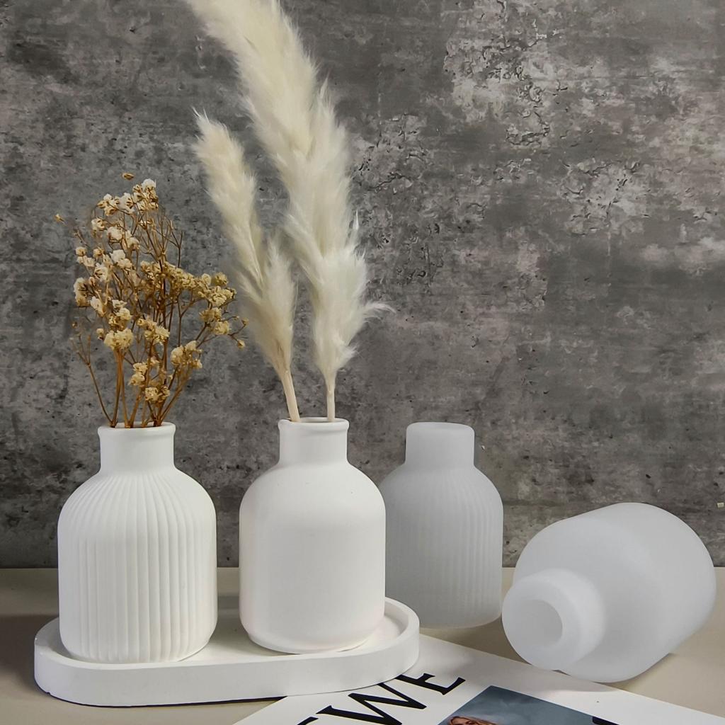 Полоски Ваза Силиконовая Форма DIY Гипсовая Ваза 3D Украшения Формы Эпоксидная Штукатурка Бетон Цветочный Горшок Форма Садовое Украшение