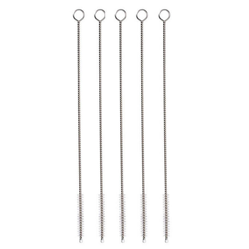 1Pcs Stainless Steel Nylon Straw Cleaning Cleaner Drinking Straws 17Cm Brush