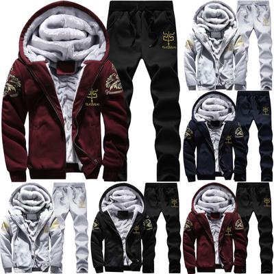 Новый зимний комплект свитера с плюшевым и утолщенным свитером с капюшоном, большой повседневный женский комплект