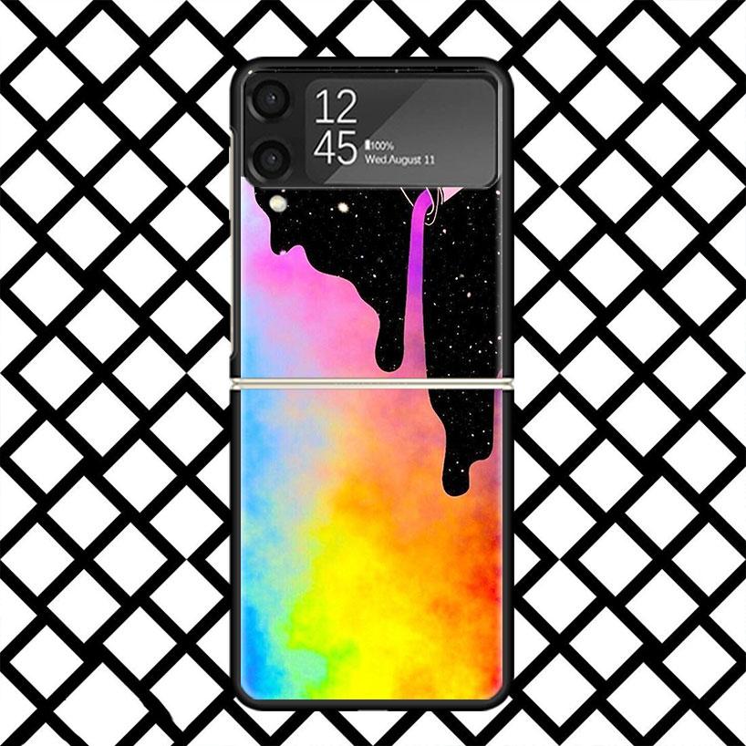 LGBT Rainbow Gay Lesbian Phone Case For Samsung Z Flip 7 6 5 4 3 Galaxy ZFLIP7 ZFlip6 5G Flip5 Flip4 Flip3 5g Black Hard Cover