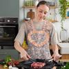 Фартуки для дома, бретельки из холста, фартуки с цветочным узором в форме сердца