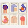 Mid Century Bauhaus Абстрактные Геометрические Плакаты Настенные Картины Холст Картина Современная Галерея Гостиная Интерьер Домашний Декор