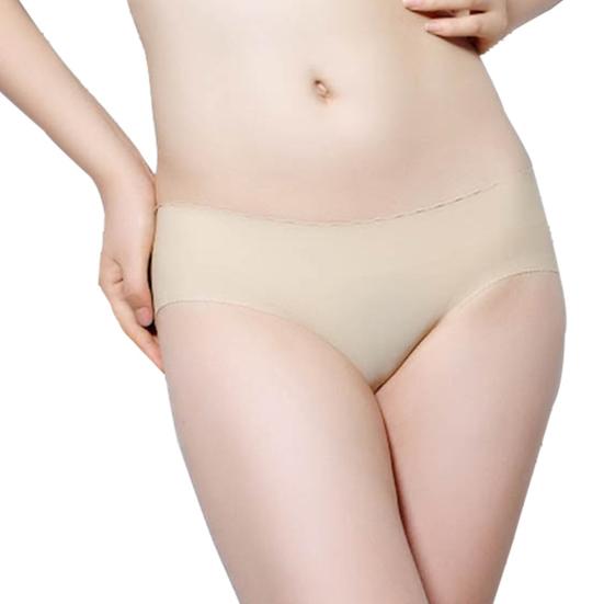 Women Seamless Solid Color Butt Enhancer Hip Lifting Panties Padded Underwear