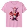 Baby Dragon Holding Heart Unisex TShirt Graphic Tee