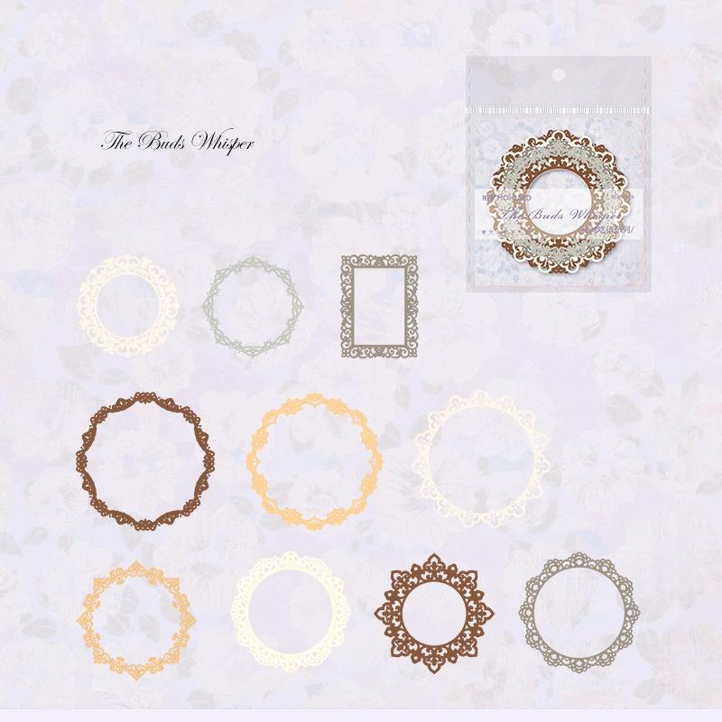 1 шт. Набор карточек с полыми рамками Серия «Шепот цветов» Легкий ретро солевая серия Венок бабочка материал для украшения блокнота бумага и карточка