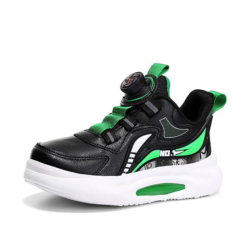 2024 Spring/ Autumn Boys' Leather Sneakers- Waterproof, Non-Slip, Soft Sole- Ideal for Students' Sports.