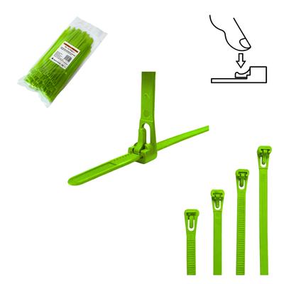 Tretytka Reusable Cable Ties UV 4.8 X 200 , Light Green