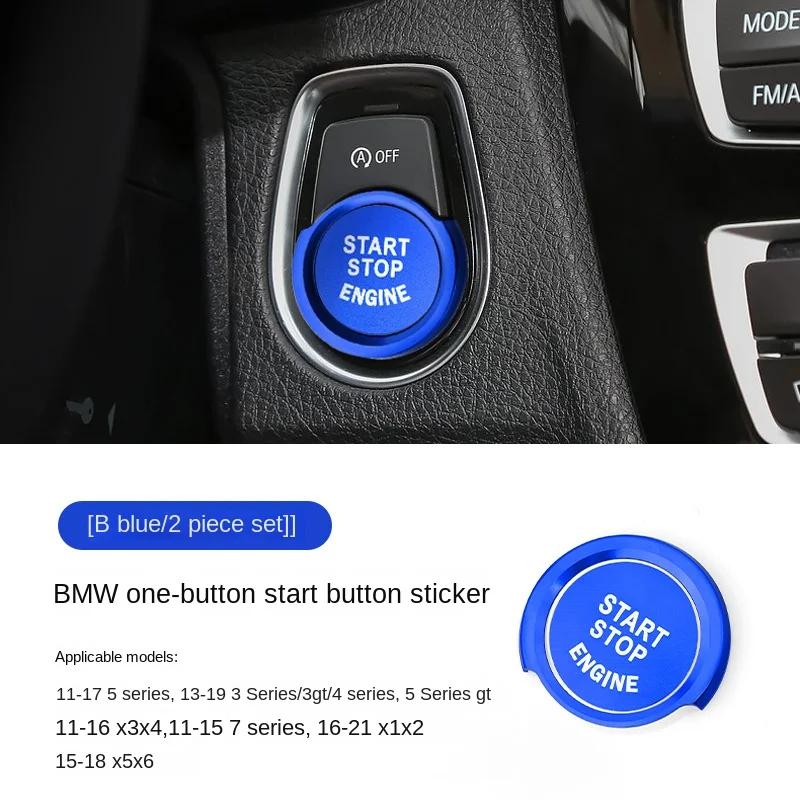 Car Start Stop Engine Button Cover for BMW Series 1 3 4 5 GT X1 X2 X3 X4 Aluminum Ignition Ring Trim Interior Decor Accessories