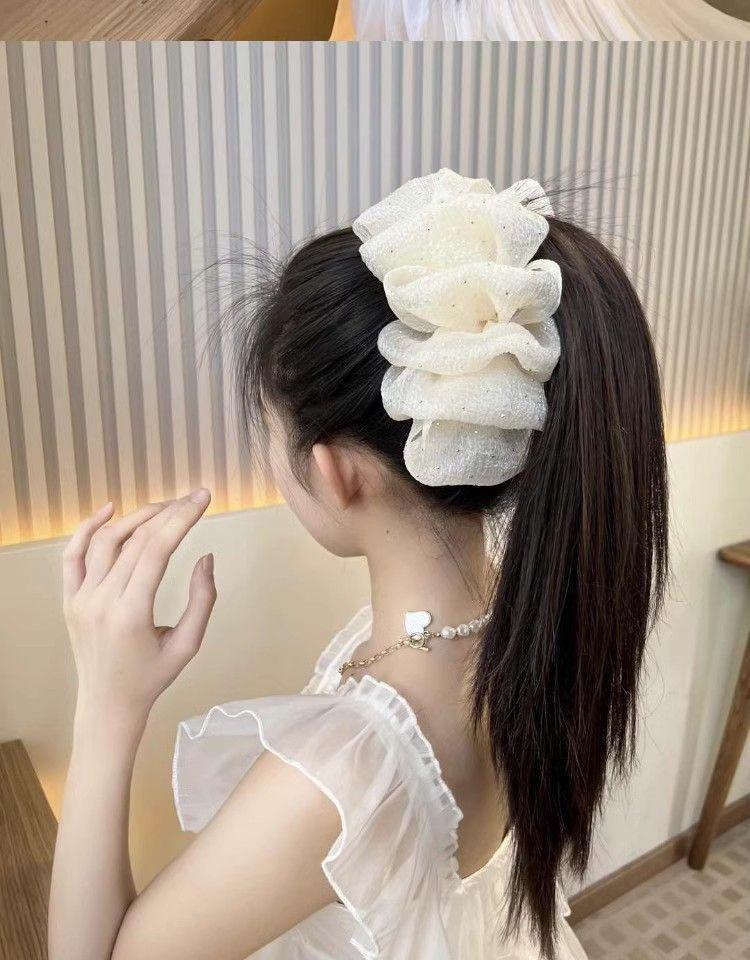 Заколка для волос в виде акулы с большим бриллиантовым бантом – модный головной убор в виде облака для женщин