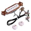 6-string Single Coil Magnetic Acoustic Guitar Soundhole Pickup with Volume & Tone Pots