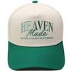 HEAVEN Made Truck Driver Hat Alphabet Embroidery Vintage Leopard Print Color Matching Baseball Cap Men's and Women's Casual